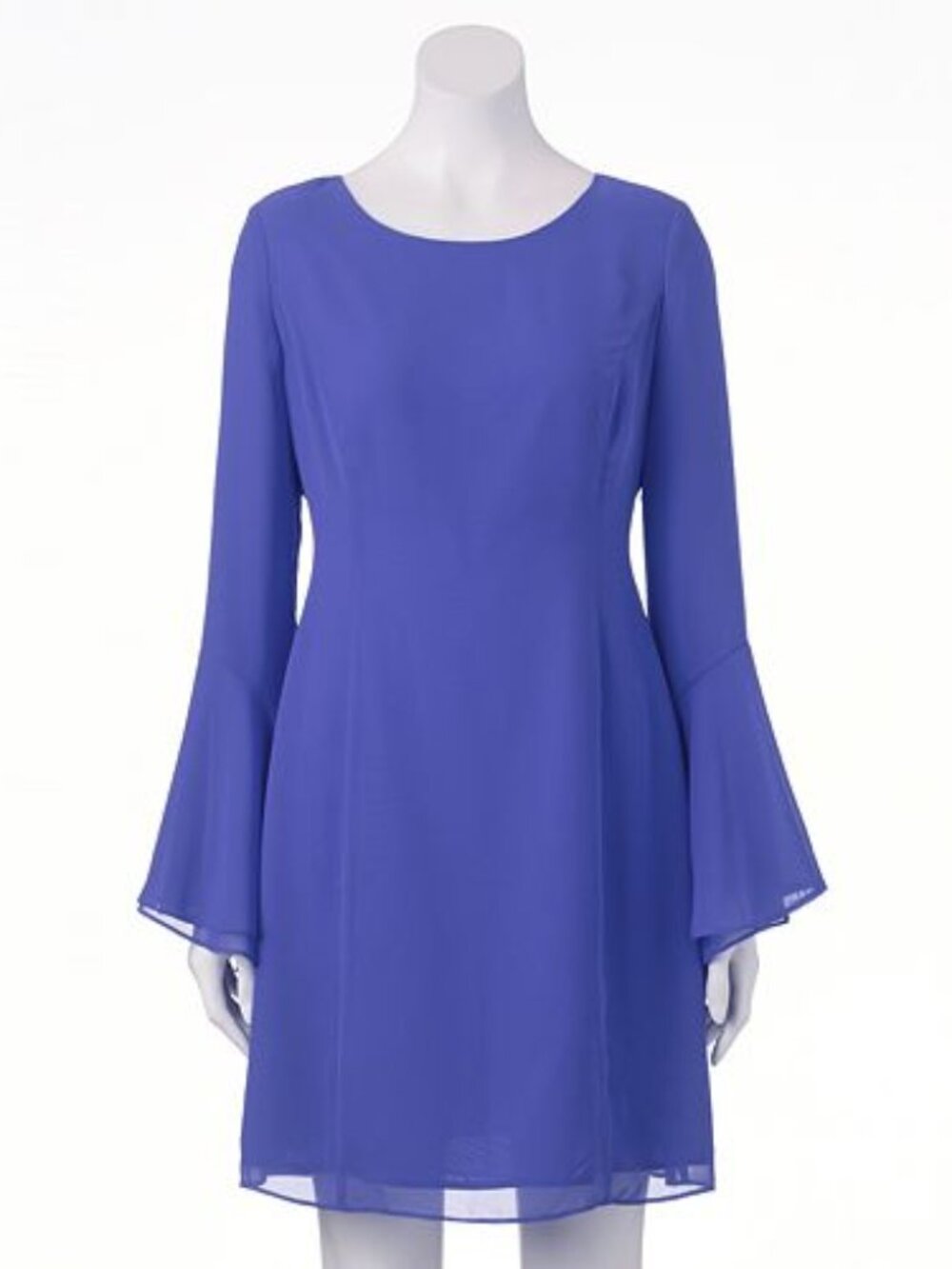 NWT~ Women's Jennifer Lopez  Blue Ruffle Shift Dress ~ Size 4